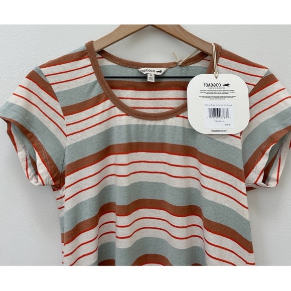 Toad & Co Women’s Short Sleeve 70s Stripe - Picture 2 of 7